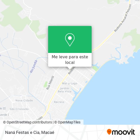 Naná Festas e Cia mapa