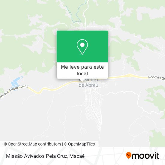 Missão Avivados Pela Cruz mapa