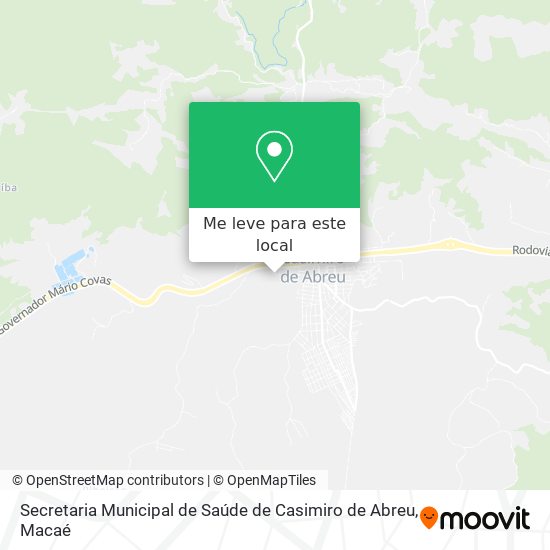Secretaria Municipal de Saúde de Casimiro de Abreu mapa