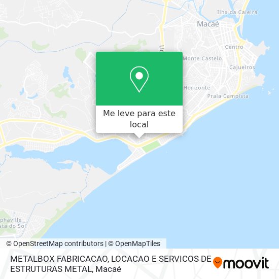 METALBOX FABRICACAO, LOCACAO E SERVICOS DE ESTRUTURAS METAL mapa