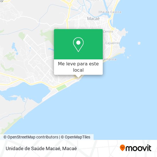 Unidade de Saúde Macaé mapa