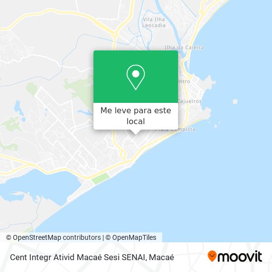 Cent Integr Ativid Macaé Sesi SENAI mapa