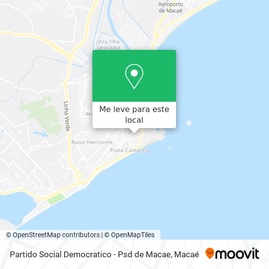 Partido Social Democratico - Psd de Macae mapa