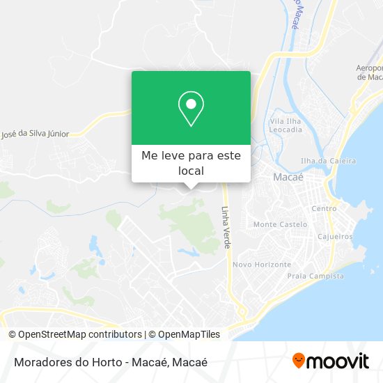 Moradores do Horto - Macaé mapa