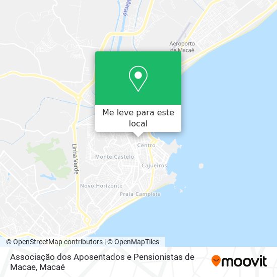 Associação dos Aposentados e Pensionistas de Macae mapa