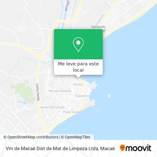 Vm de Macaé Dist de Mat de Limpeza Ltda mapa