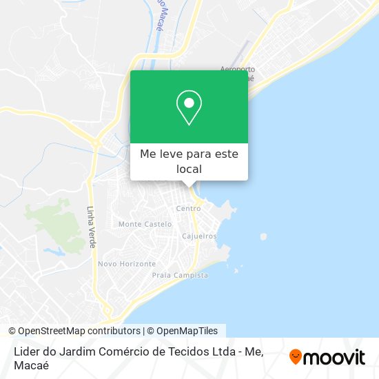 Lider do Jardim Comércio de Tecidos Ltda - Me mapa