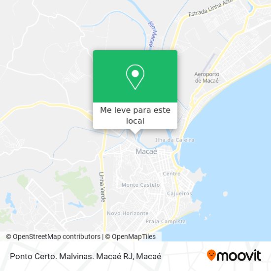 Ponto Certo. Malvinas. Macaé RJ mapa