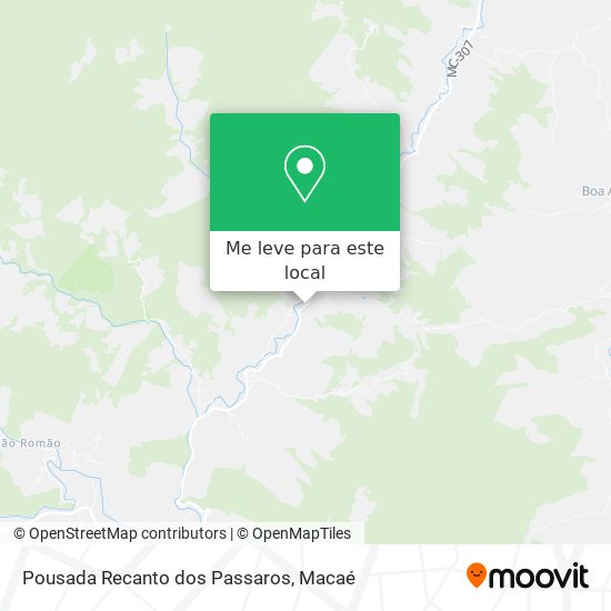 Pousada Recanto dos Passaros mapa