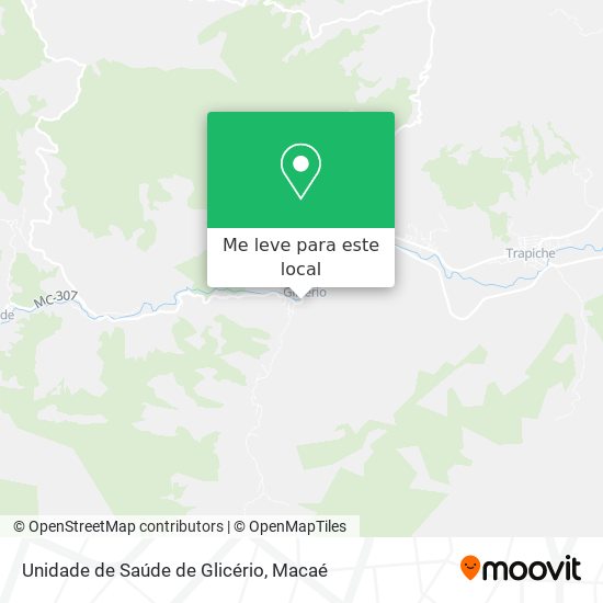 Unidade de Saúde de Glicério mapa