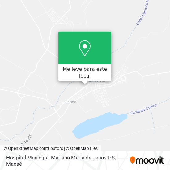 Hospital Municipal Mariana Maria de Jesús-PS mapa