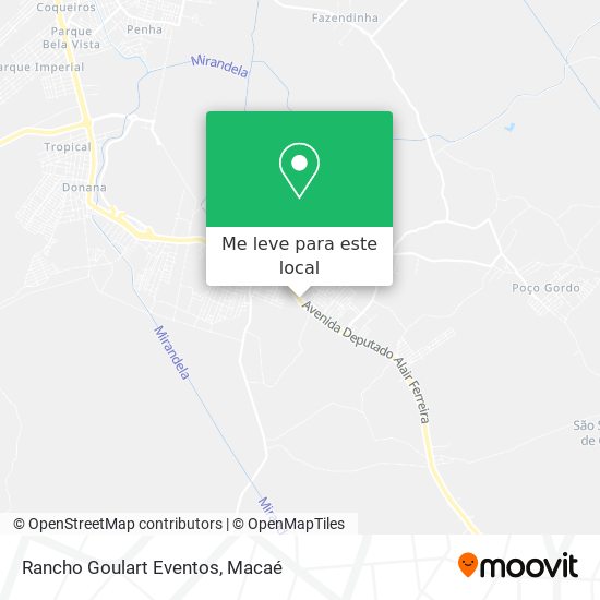 Rancho Goulart Eventos mapa