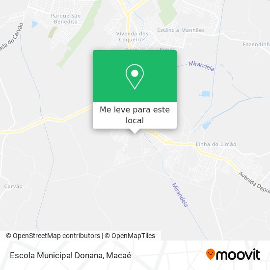 Escola Municipal Donana mapa
