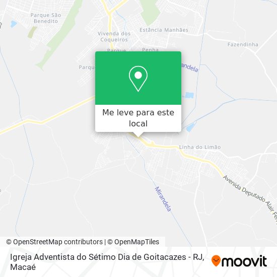 Igreja Adventista do Sétimo Dia de Goitacazes - RJ mapa