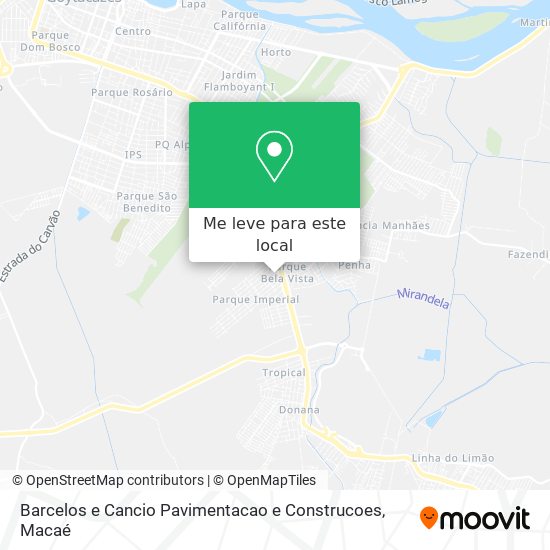 Barcelos e Cancio Pavimentacao e Construcoes mapa