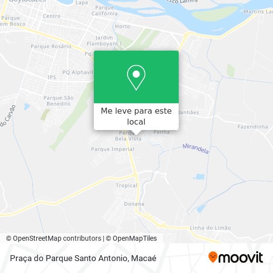 Praça do Parque Santo Antonio mapa