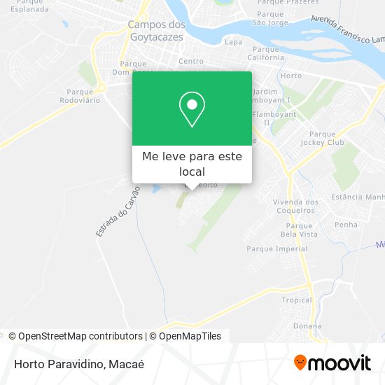 Horto Paravidino mapa