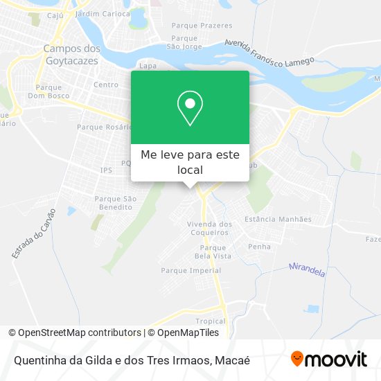 Quentinha da Gilda e dos Tres Irmaos mapa