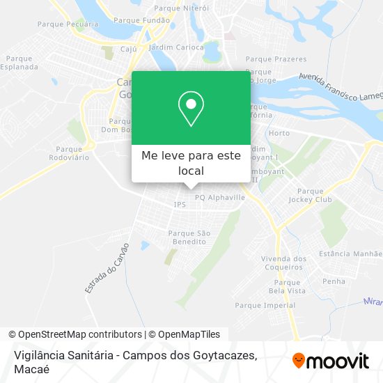 Vigilância Sanitária - Campos dos Goytacazes mapa