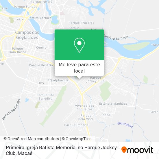 Primeira Igreja Batista Memorial no Parque Jockey Club mapa