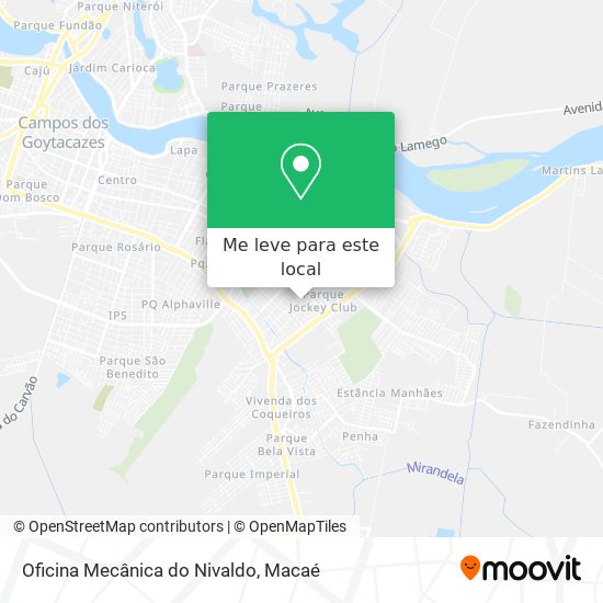 Oficina Mecânica do Nivaldo mapa