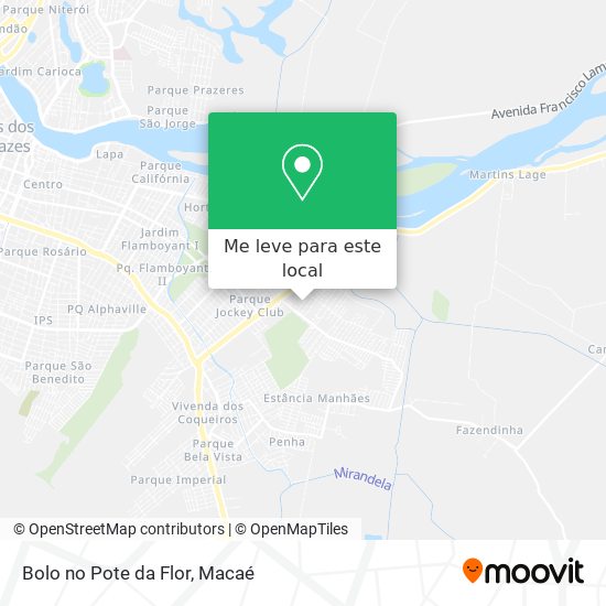 Bolo no Pote da Flor mapa