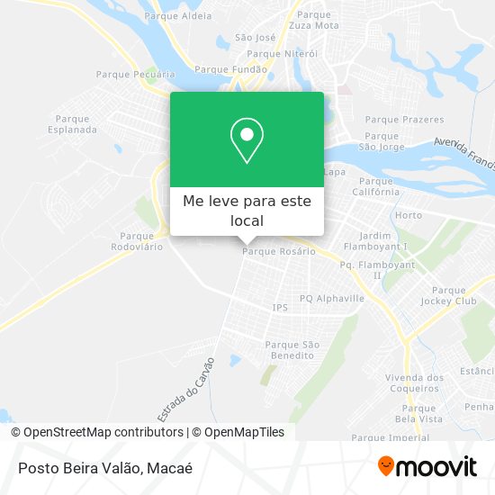 Posto Beira Valão mapa