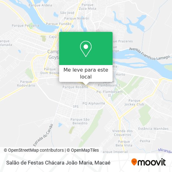 Salão de Festas Chácara João Maria mapa