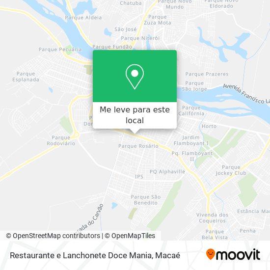 Restaurante e Lanchonete Doce Mania mapa
