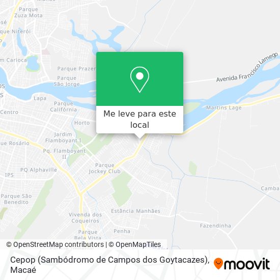 Cepop (Sambódromo de Campos dos Goytacazes) mapa