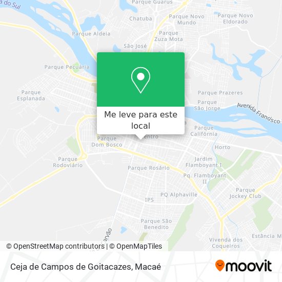 Ceja de Campos de Goitacazes mapa