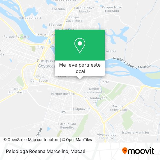 Psicóloga Rosana Marcelino mapa