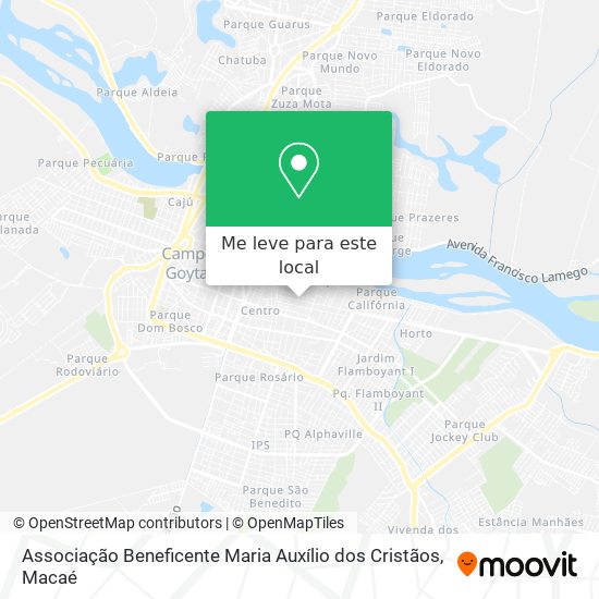 Associação Beneficente Maria Auxílio dos Cristãos mapa