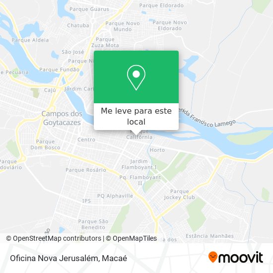 Oficina Nova Jerusalém mapa
