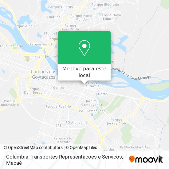 Columbia Transportes Representacoes e Servicos mapa