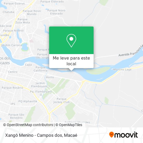 Xangô Menino - Campos dos mapa