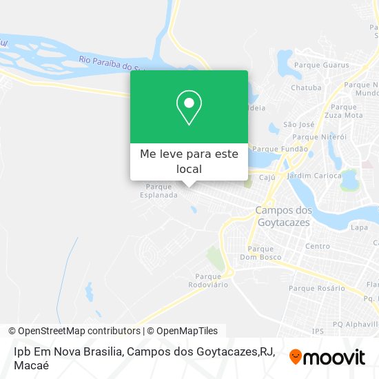 Ipb Em Nova Brasilia, Campos dos Goytacazes,RJ mapa