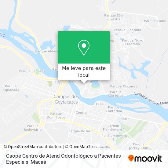 Caope Centro de Atend Odontológico a Pacientes Especiais mapa