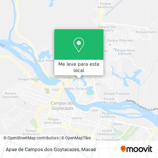 Apae de Campos dos Goytacazes mapa