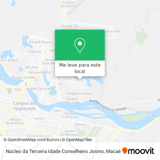 Núcleo da Terceira Idade Conselheiro Josino mapa