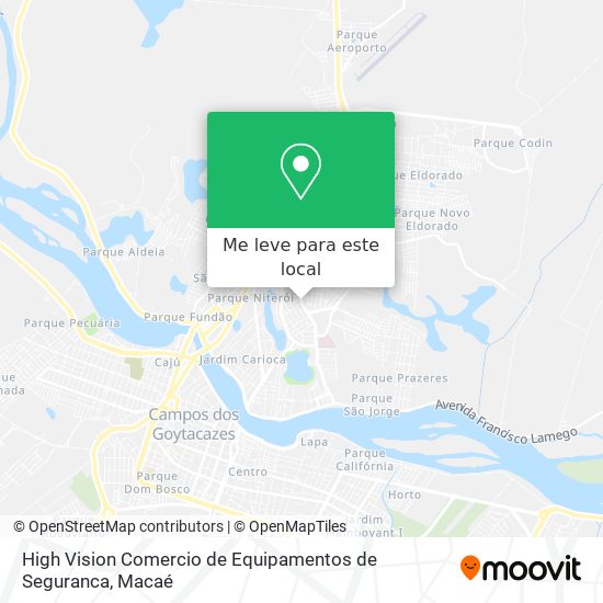 High Vision Comercio de Equipamentos de Seguranca mapa