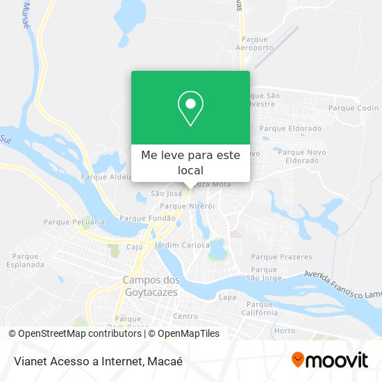 Vianet Acesso a Internet mapa