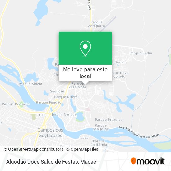 Algodão Doce Salão de Festas mapa