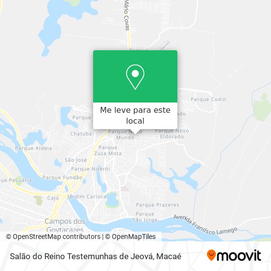 Salão do Reino Testemunhas de Jeová mapa