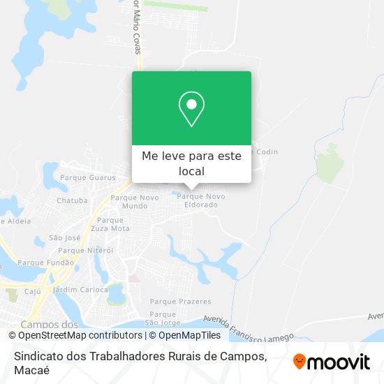 Sindicato dos Trabalhadores Rurais de Campos mapa