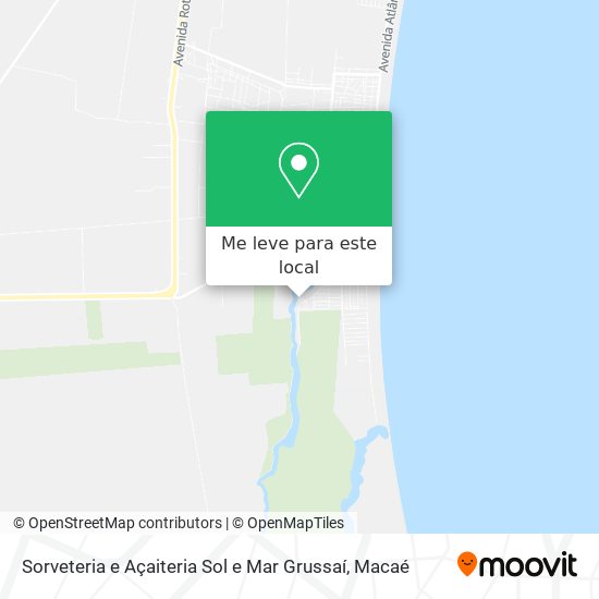 Sorveteria e Açaiteria Sol e Mar Grussaí mapa