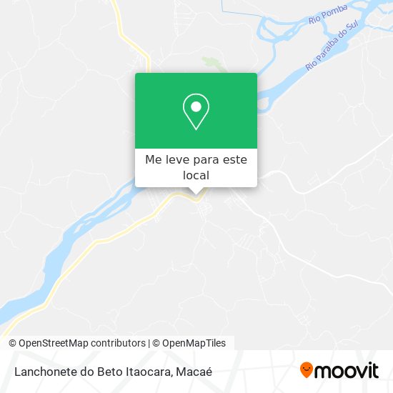 Lanchonete do Beto Itaocara mapa