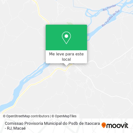 Comissao Provisoria Municipal do Psdb de Itaocara - RJ mapa