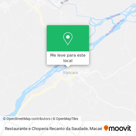 Restaurante e Choperia Recanto da Saudade mapa