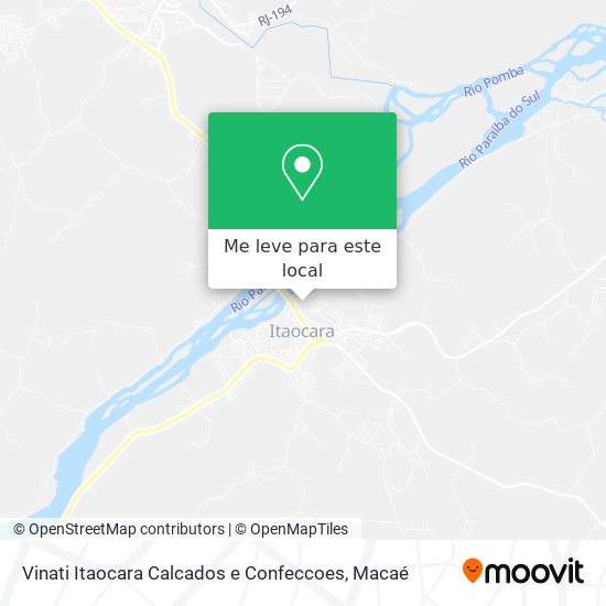 Vinati Itaocara Calcados e Confeccoes mapa